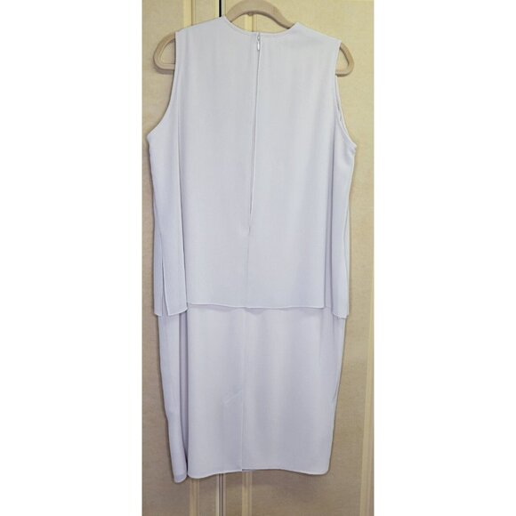 Vintage Ursula of Switzerland Women Dress Sz 16 Cream Layered w/ Open Blouse Set - Picture 7 of 16